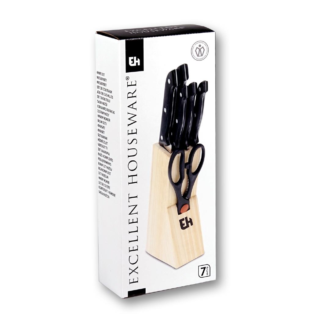 Holz-Messerblock 7teilig