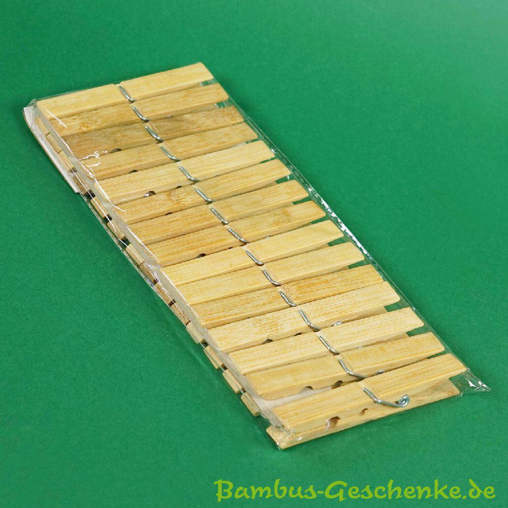 Bambus-Wäscheklammern