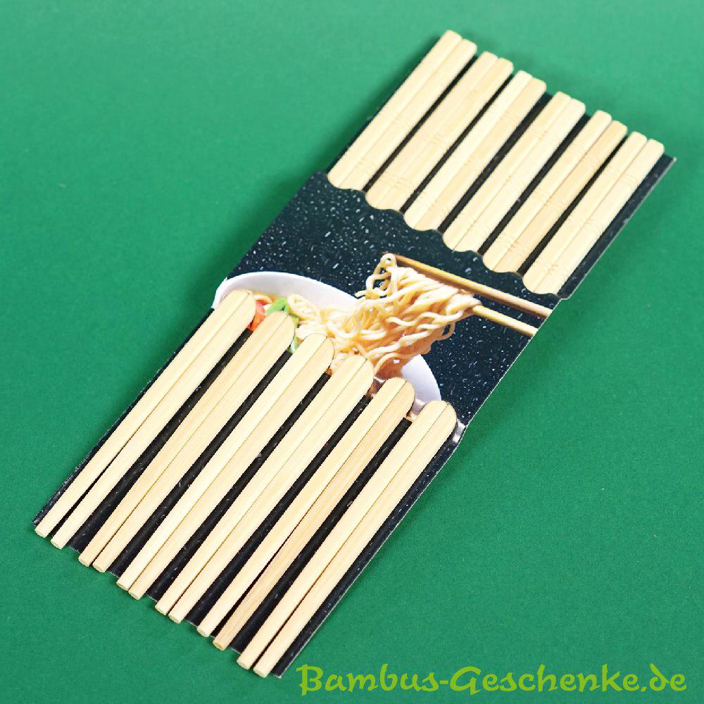 Bambus-Essstäbchen hell 12er-Set