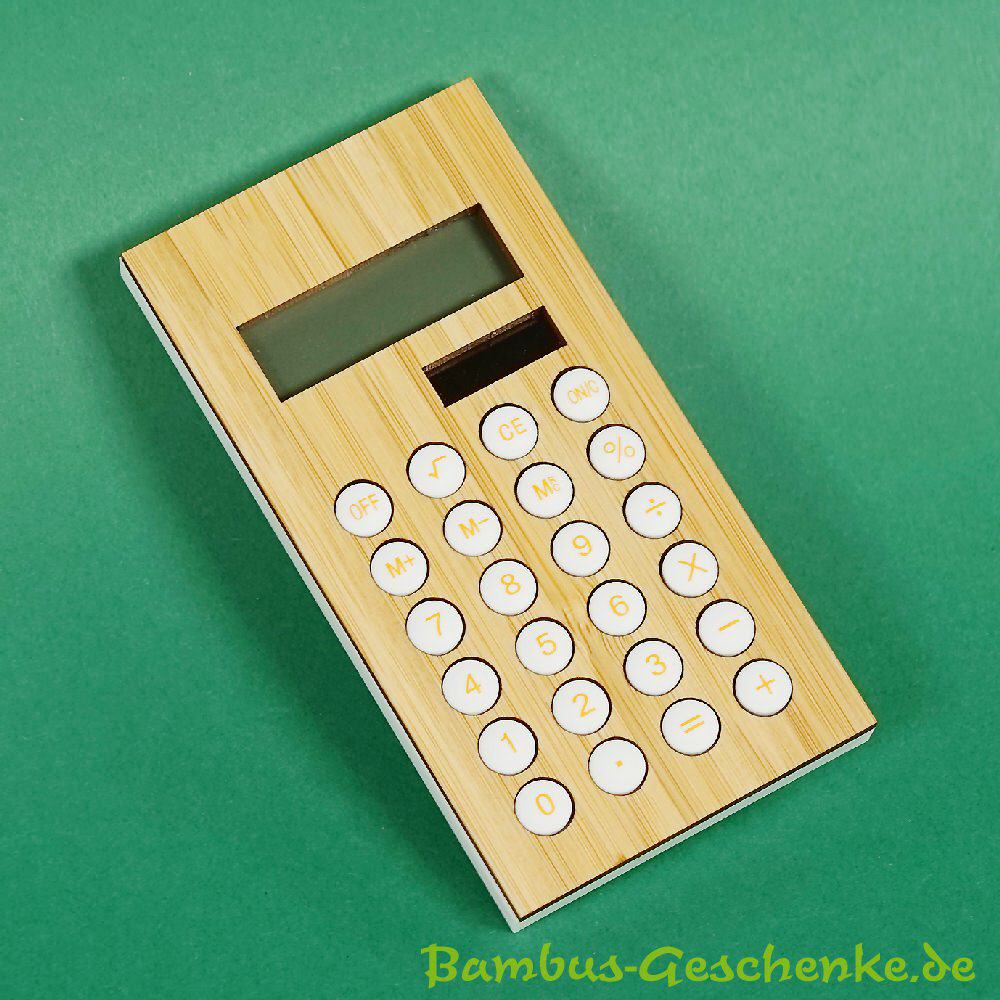 Bambus-Taschenrechner Solar 8stellig