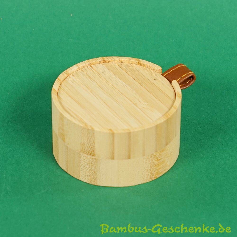 Schmuckkästchen rund Bambus