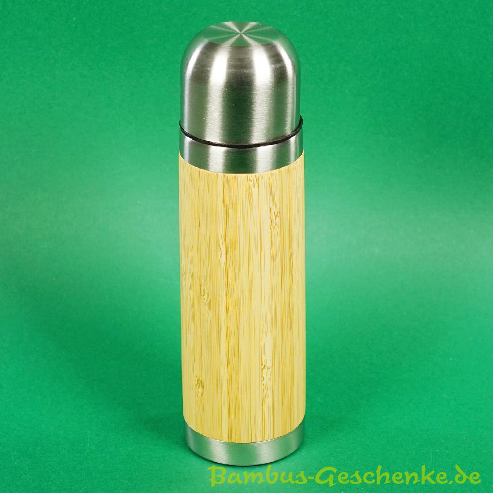 Isolierkanne mit Bambusmantel