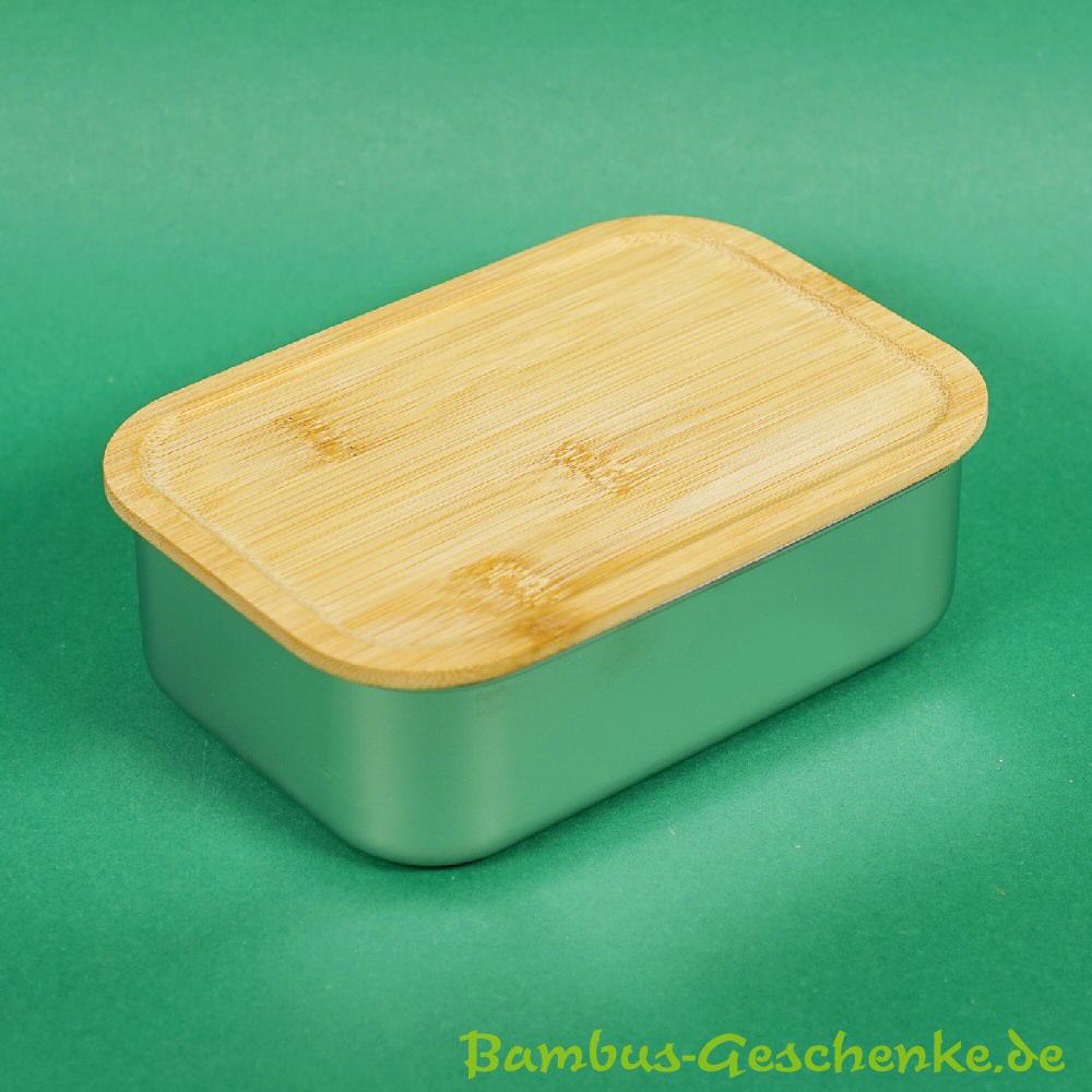 Lunchbox mit Bambusdeckel und -Besteck