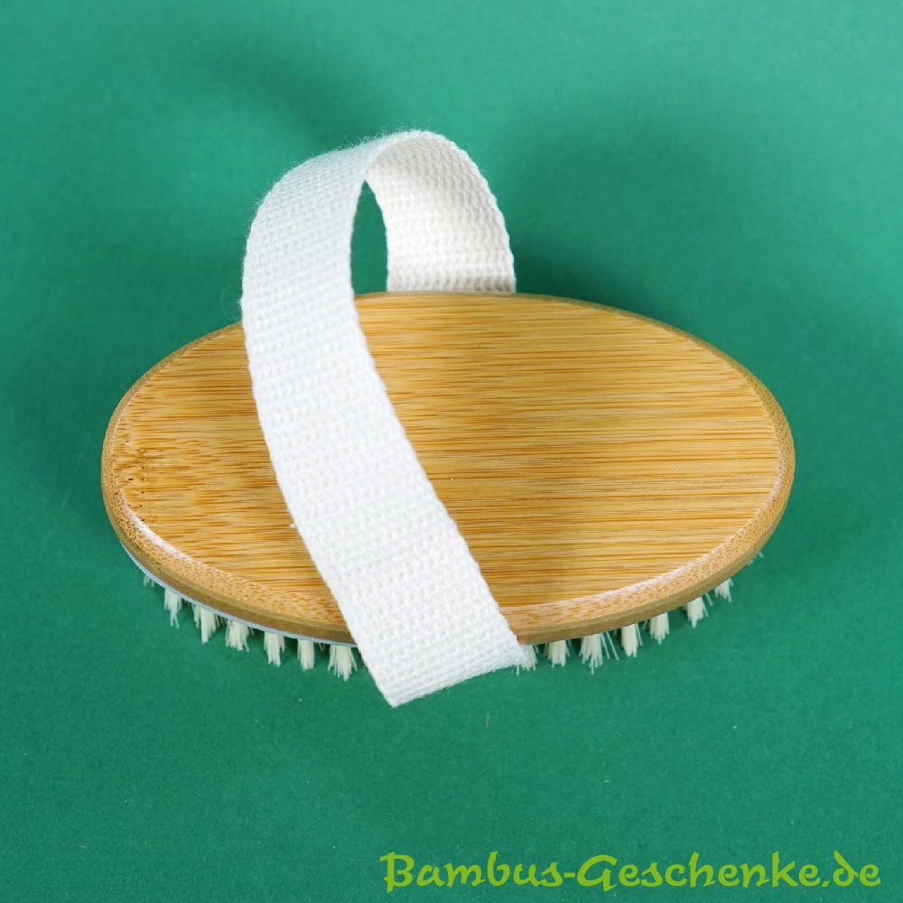 Körperbürste aus Bambus mit Handschlaufe
