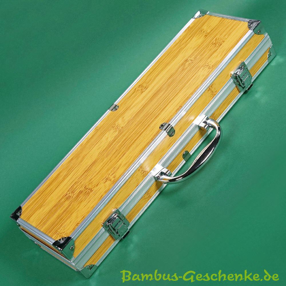 Bambus-Koffer für BBQ-Besteck