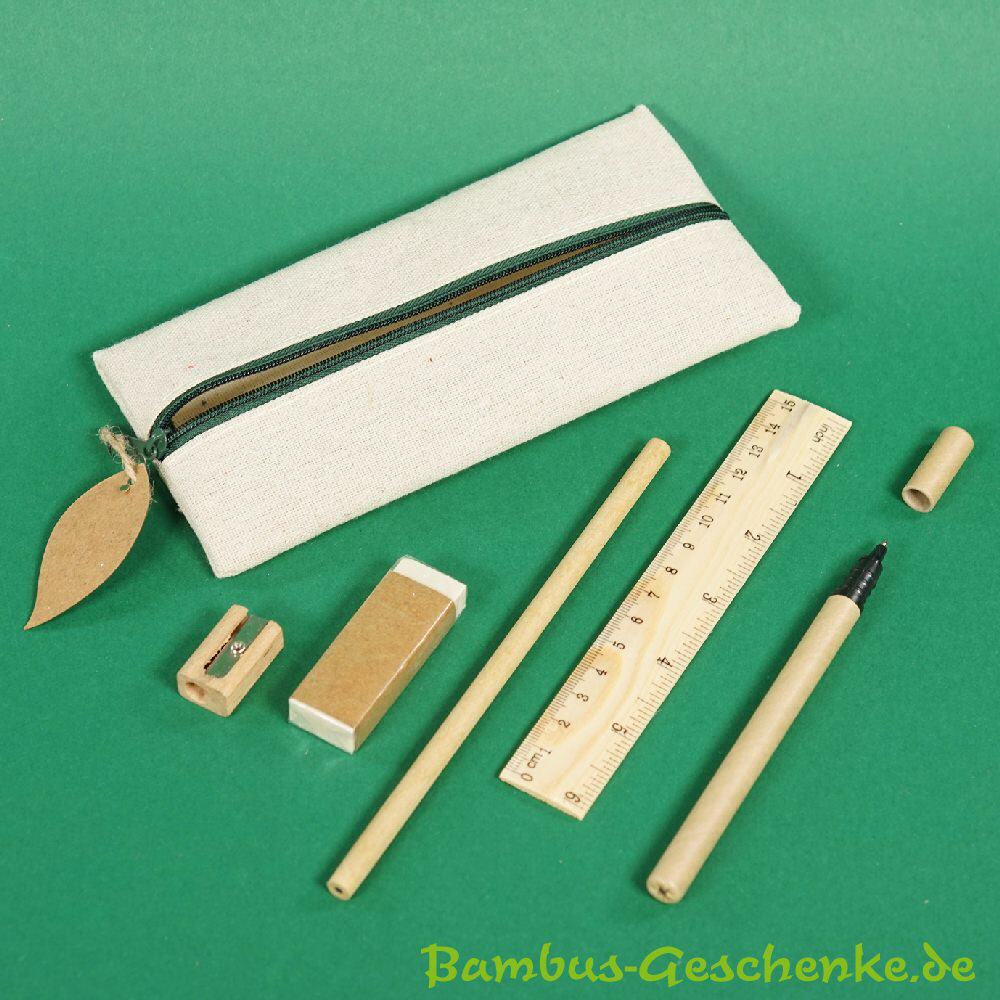 Holz-Schreibset im Mäppchen