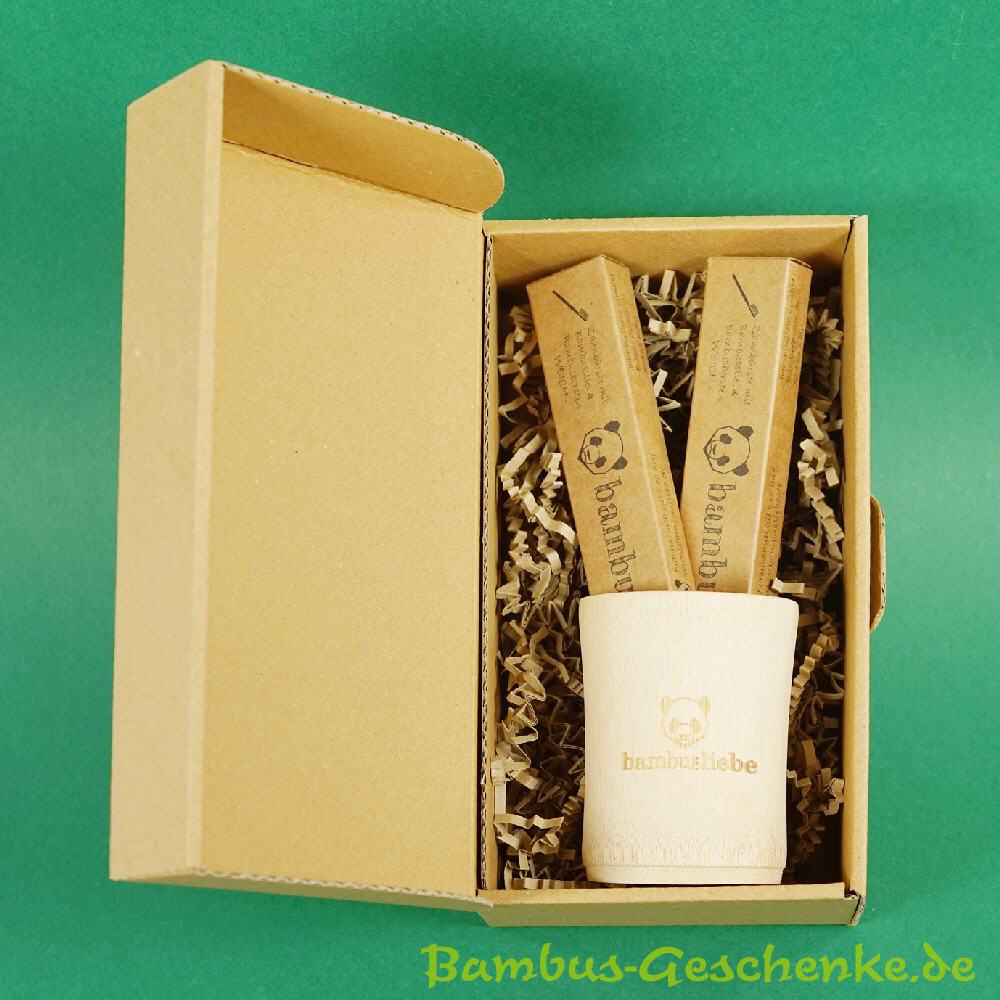 Bambus-Geschenkset Kinder-Zahnbürsten