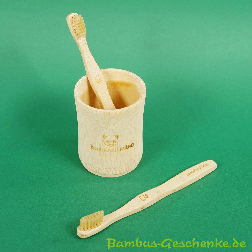 Bambus-Geschenkset Kinder-Zahnbürsten
