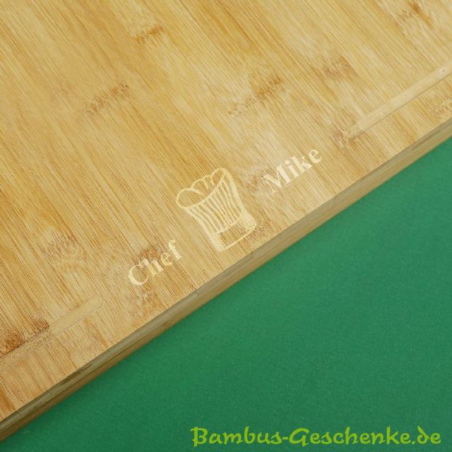 Gravur auf Bambus-Küchen-Schneidbrett