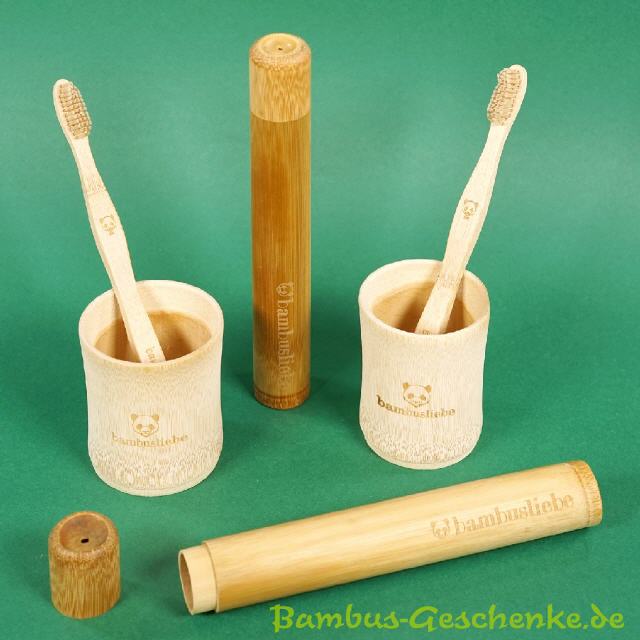 Bambus-Geschenkset Zahnbürsten - Bambusliebe