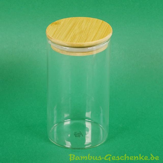 Glas-Vorratsdose mit Bambus-Deckel 700 ml