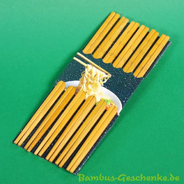 Bambus-Essstäbchen dunkel 12er-Set