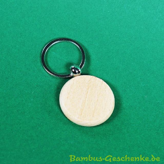 Holz-Schlüsselring rund