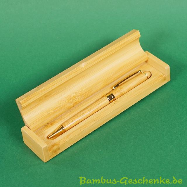 Bambus-Drehkugelschreiber in Box