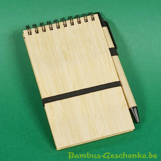 Bambus-Notizbuch mit Stift